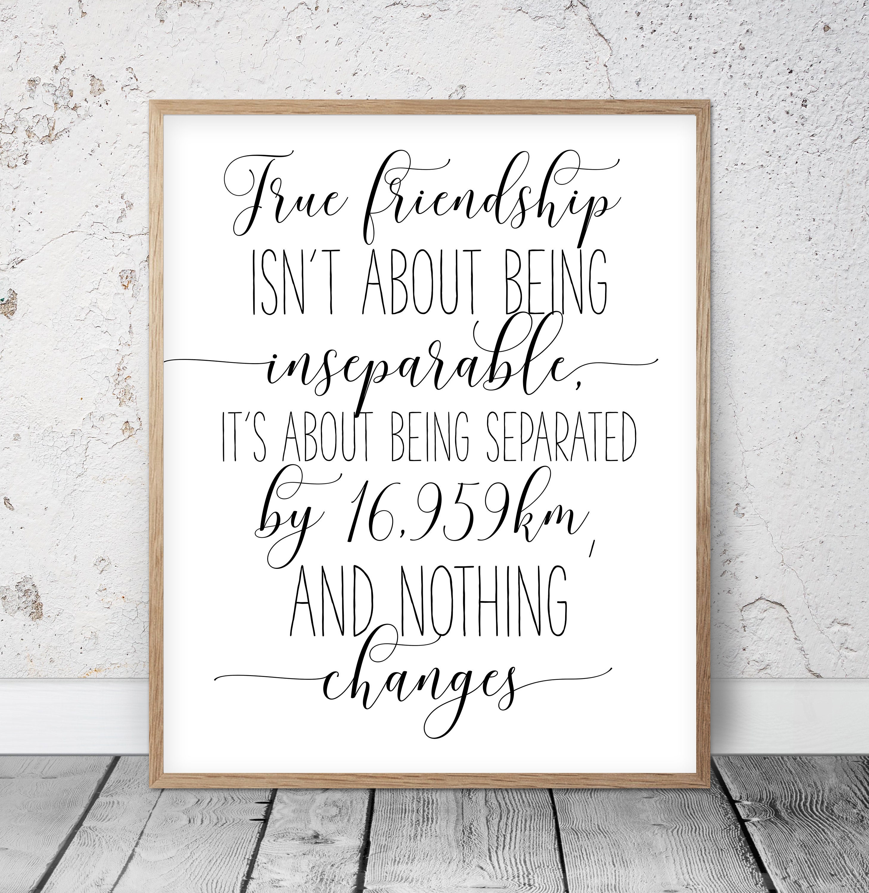 True Friendship CUSTOM Print Friendship Gift Custom Friend Etsy