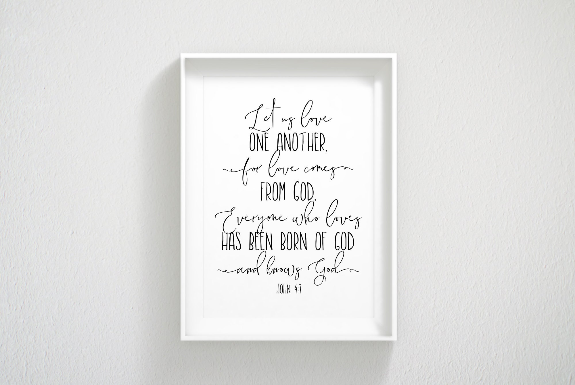 1 John 4:7 Let Us Love One Another Bible Verse Printable | Etsy