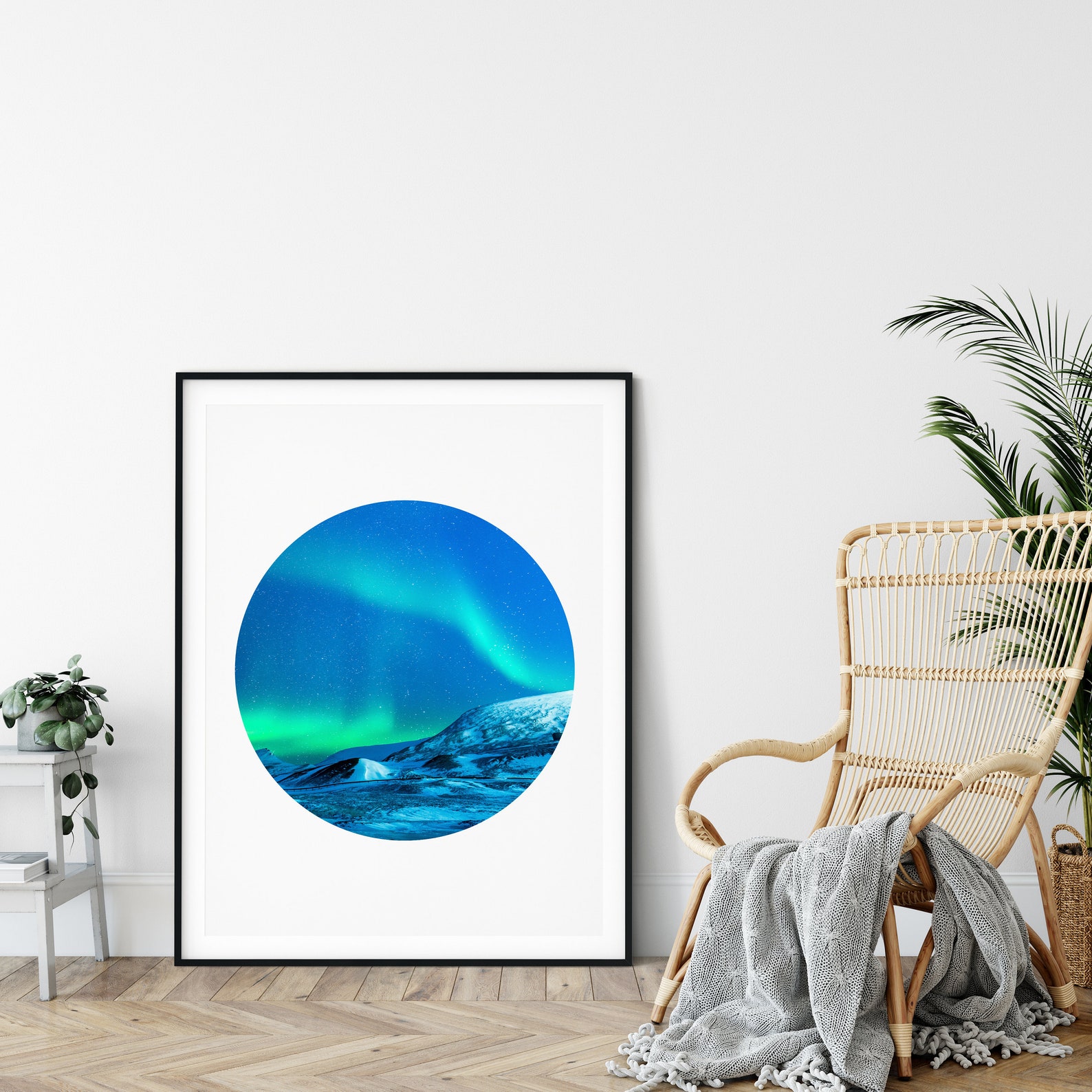 Aurora Borealis Wall Art Northern Lights Photograph Glacier Etsy