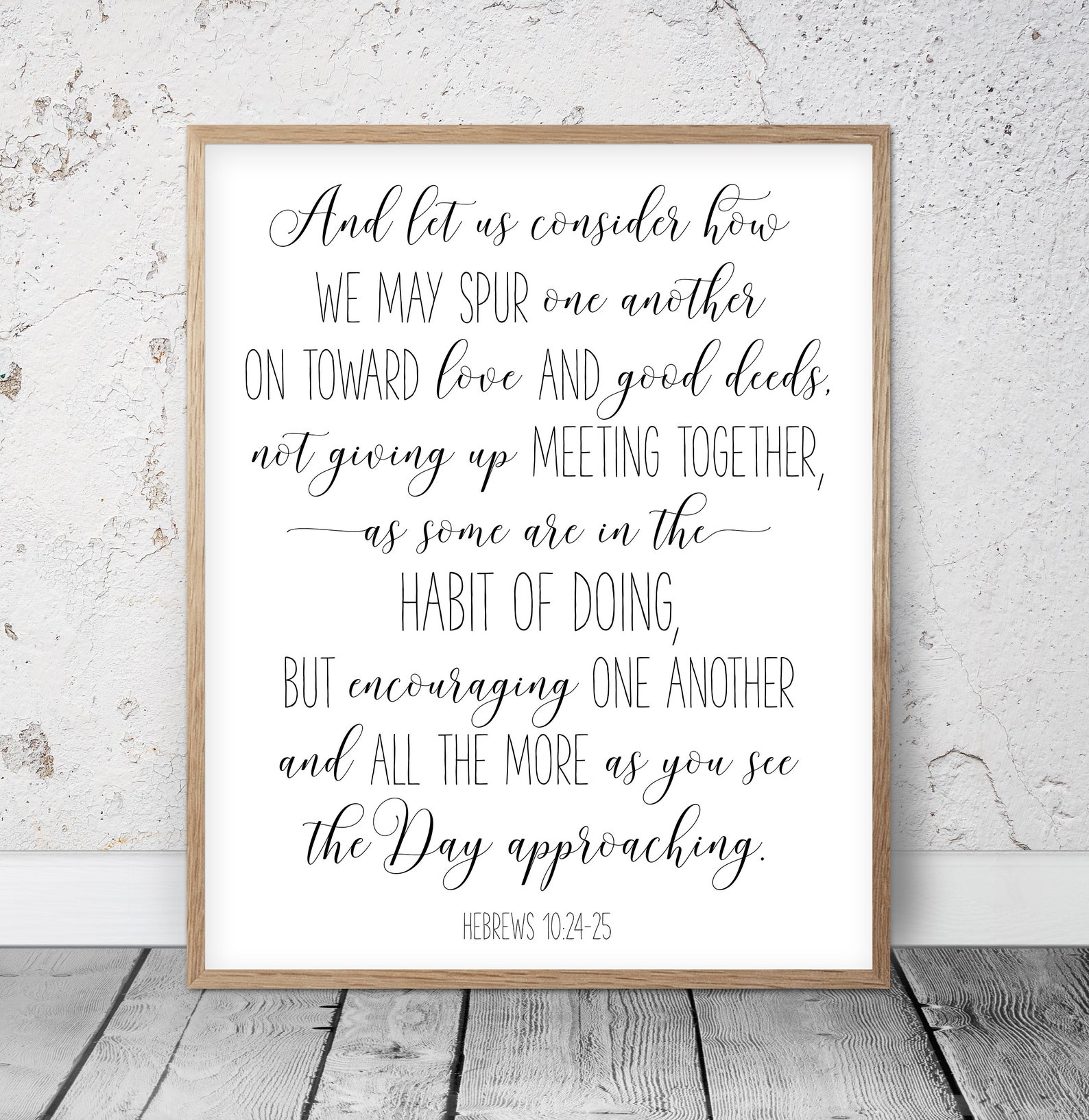 Let Us Consider How We May Spur One Another Hebrews 1024 Etsy