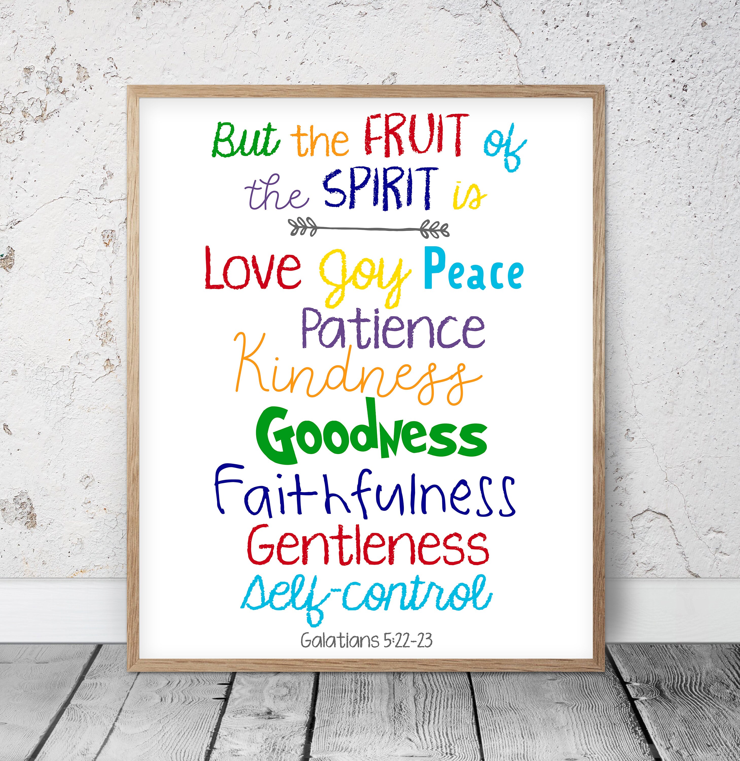 Fruit Of The Spirit Galatians 52223 Bible Verse Printable Etsy