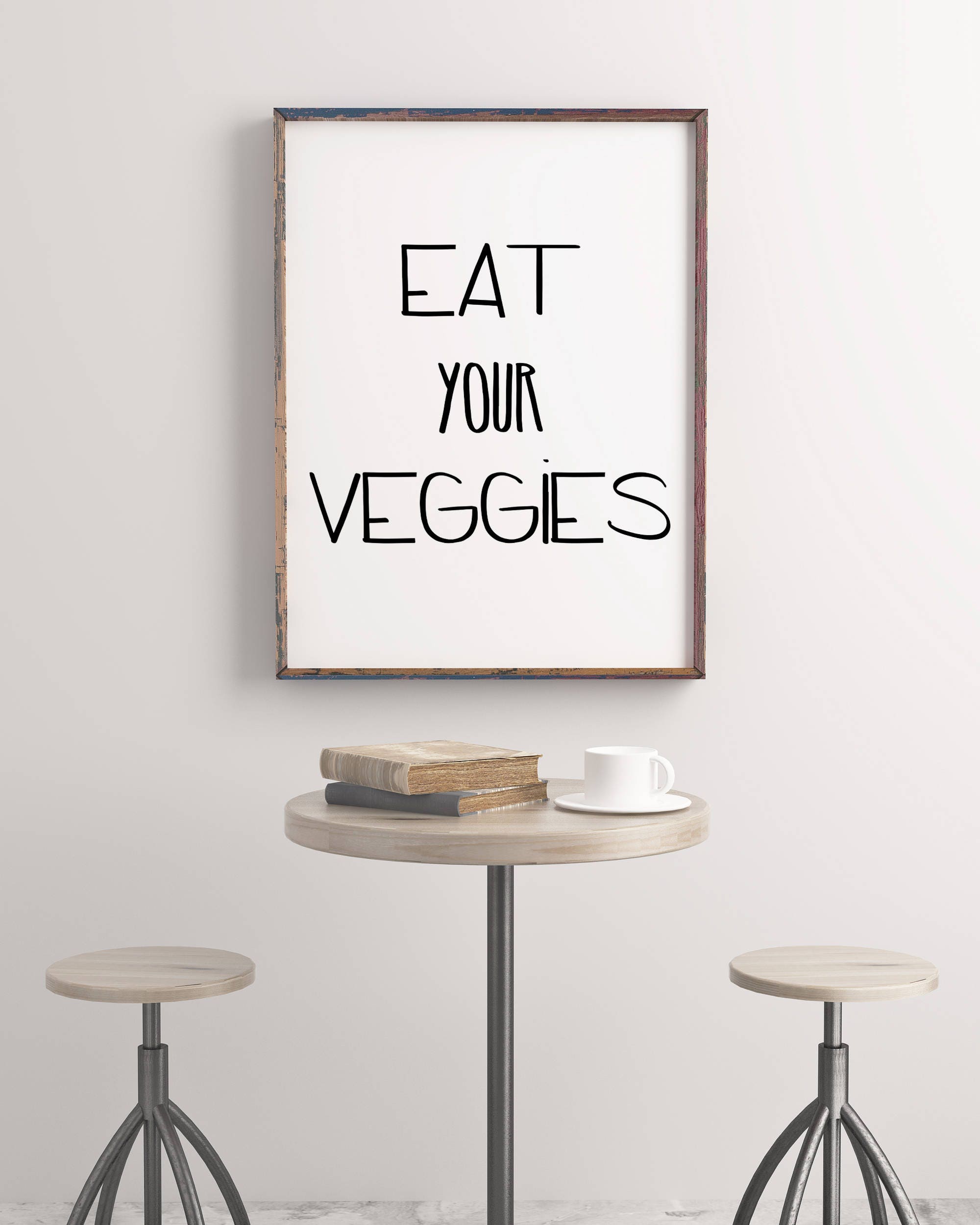 Funny Kitchen Prints Eat Your Veggies Funny Kitchen Art Etsy