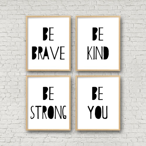 Be Brave Be Kind Be Strong Be You Boys Room Printable Wall | Etsy