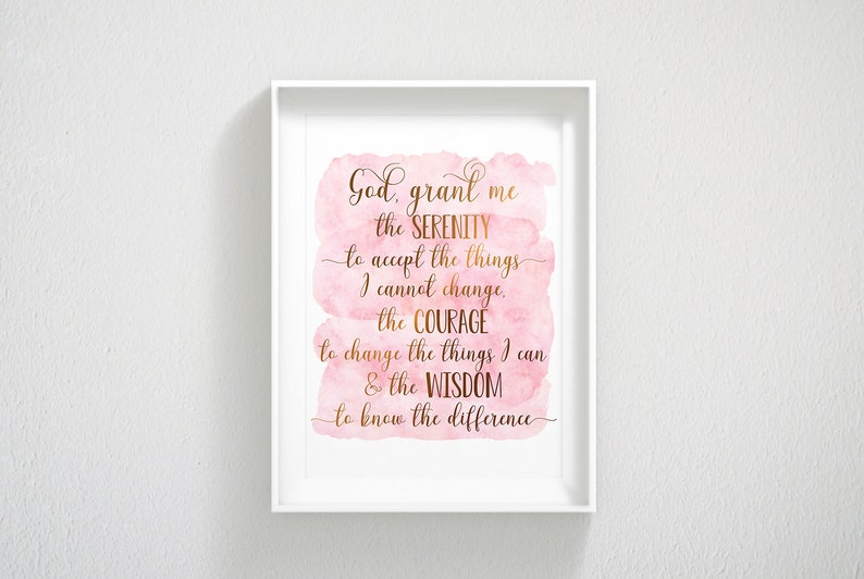 God Grant Me The Serenity Bible Verse Printable Wall Art | Etsy