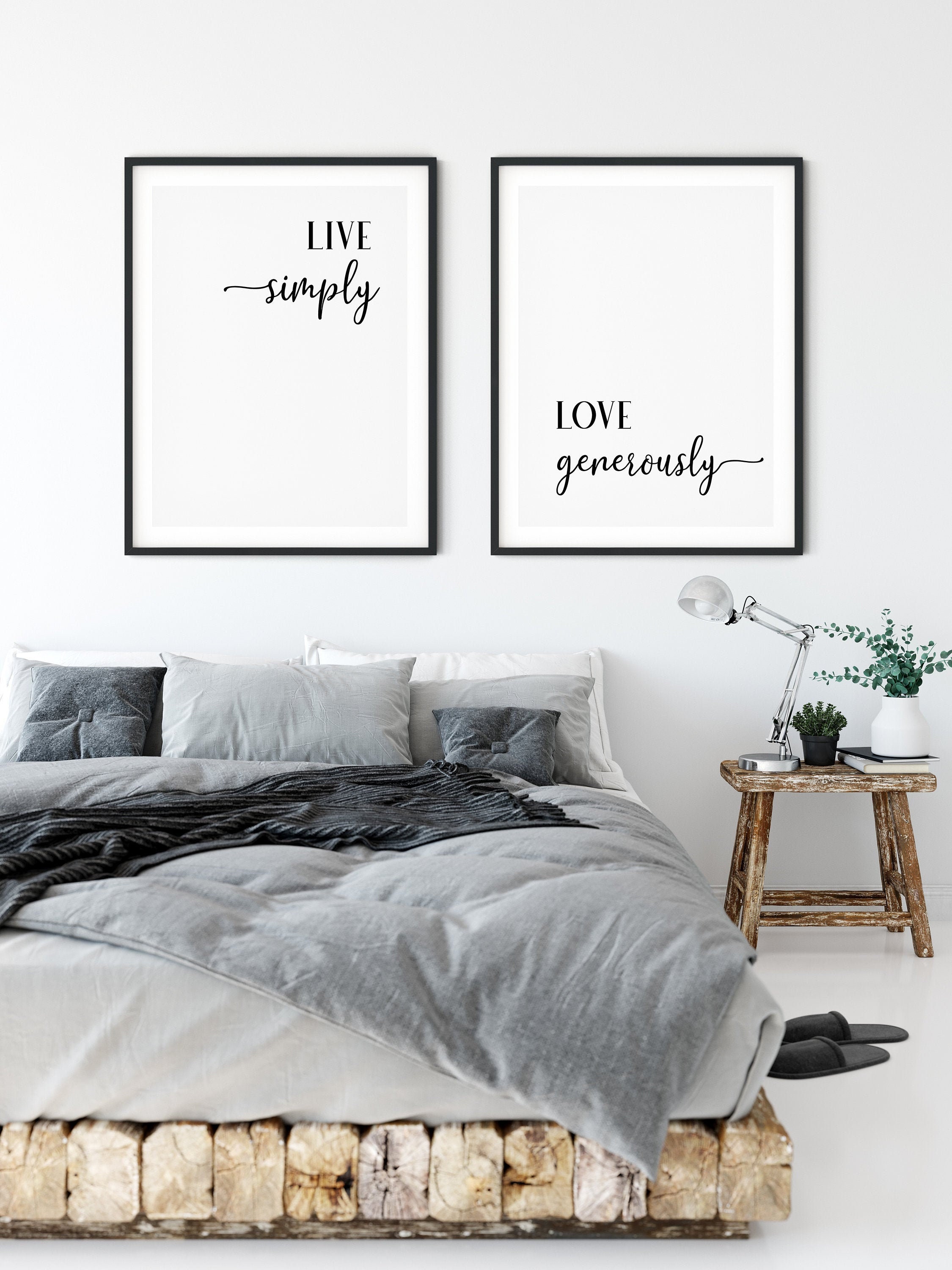 Live Simply Love Generously Nursery Printable Wall Art | Etsy