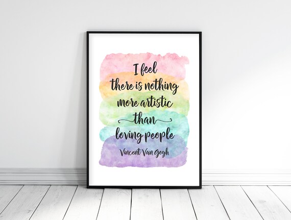 Vincent Van Gogh Zitate Vincent Van Gogh Druck Regenbogen Etsy