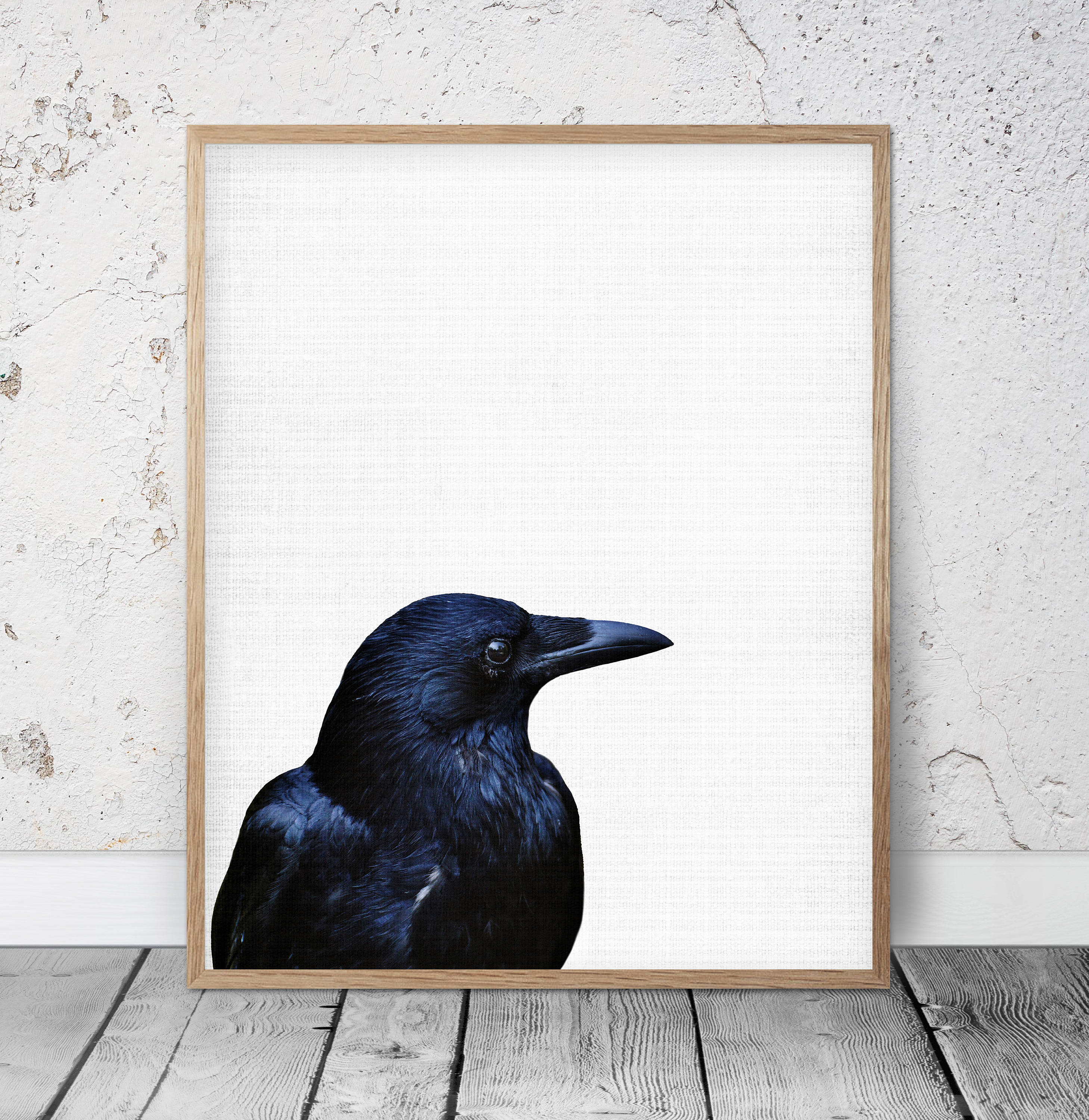 Raven Print Indigo Printables Indigo Print Art Raven | Etsy