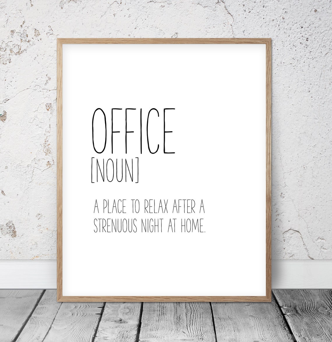 Office Wall Art Office Printables Funny Definition Art Etsy