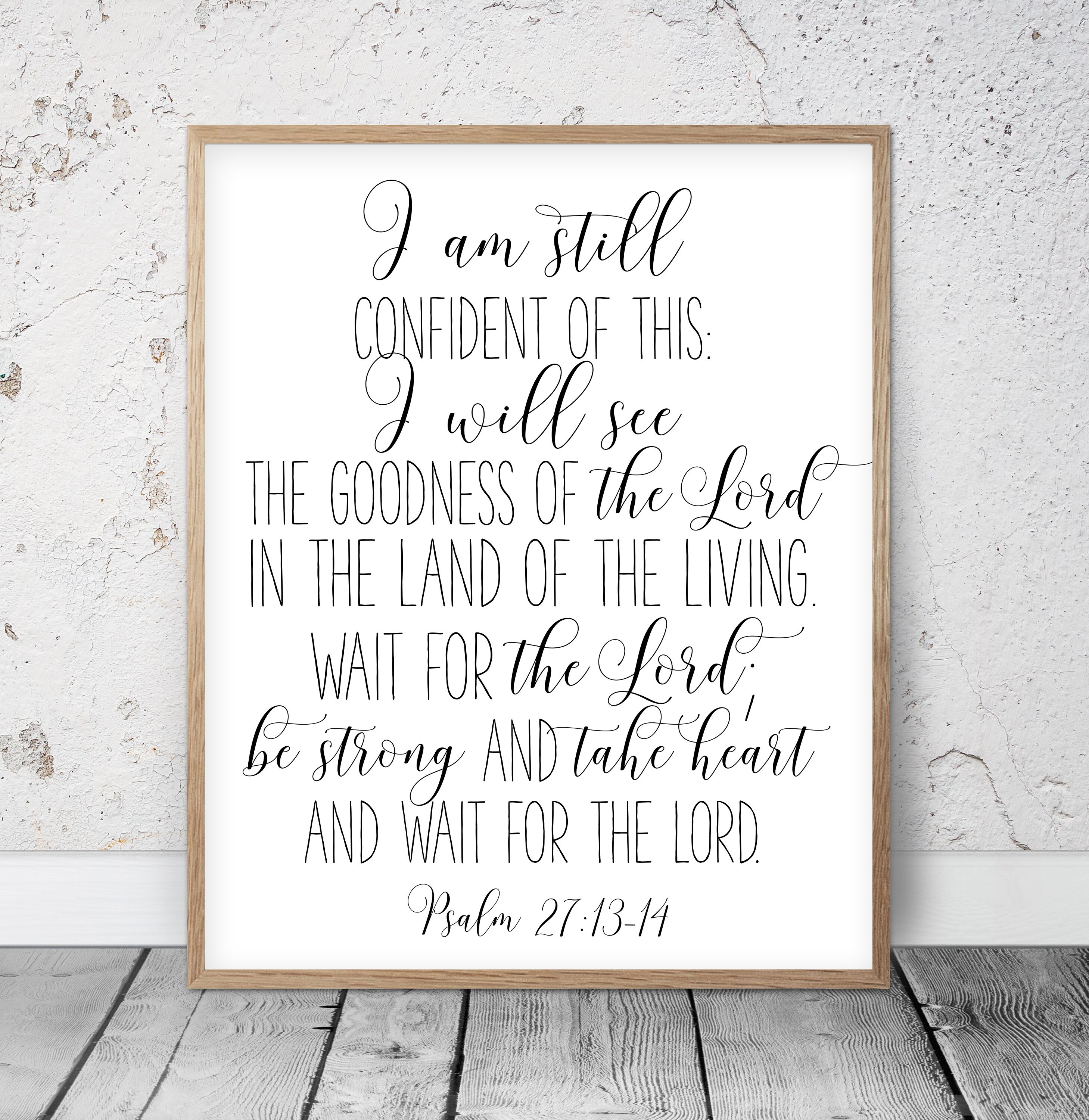 Psalm 2713, Printable Bible Verses, Scripture Prints,Nursery Prints