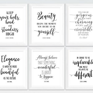 Set of 6 Inspirational Quotes Girls Room Decor Dorm Room | Etsy