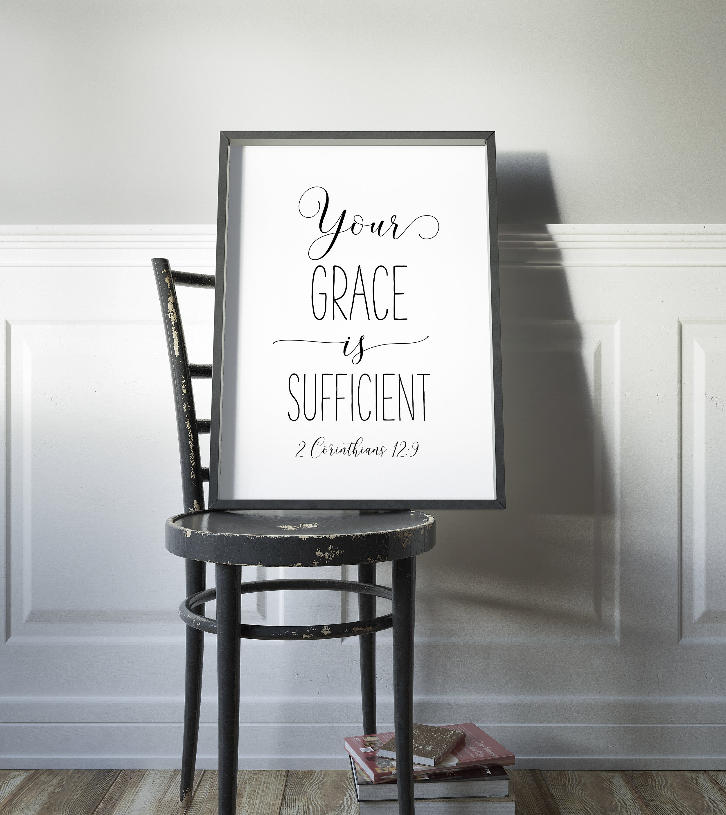 Your Grace is Sufficient 2 Corinthians 129 Bible Verse Etsy