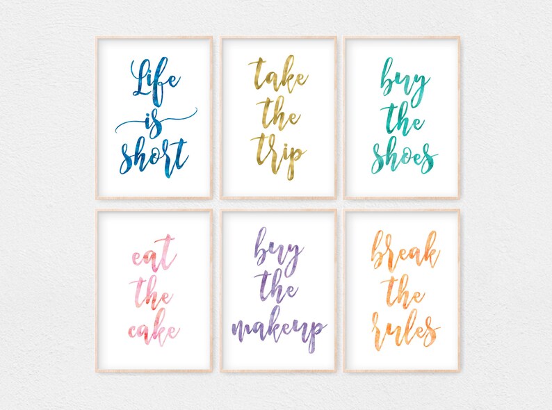 Funny Quotes Life Is Short Buy The Shoes Take The Trip Eat The Etsy