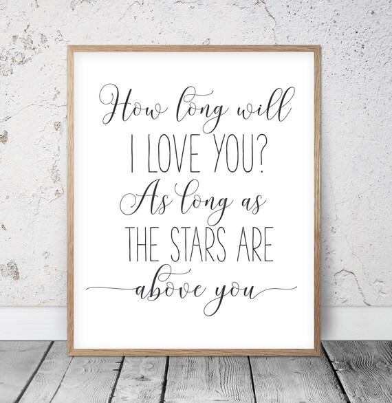 Personalised Valentines Gift A5 Ellie Goulding How Long Will I Love You