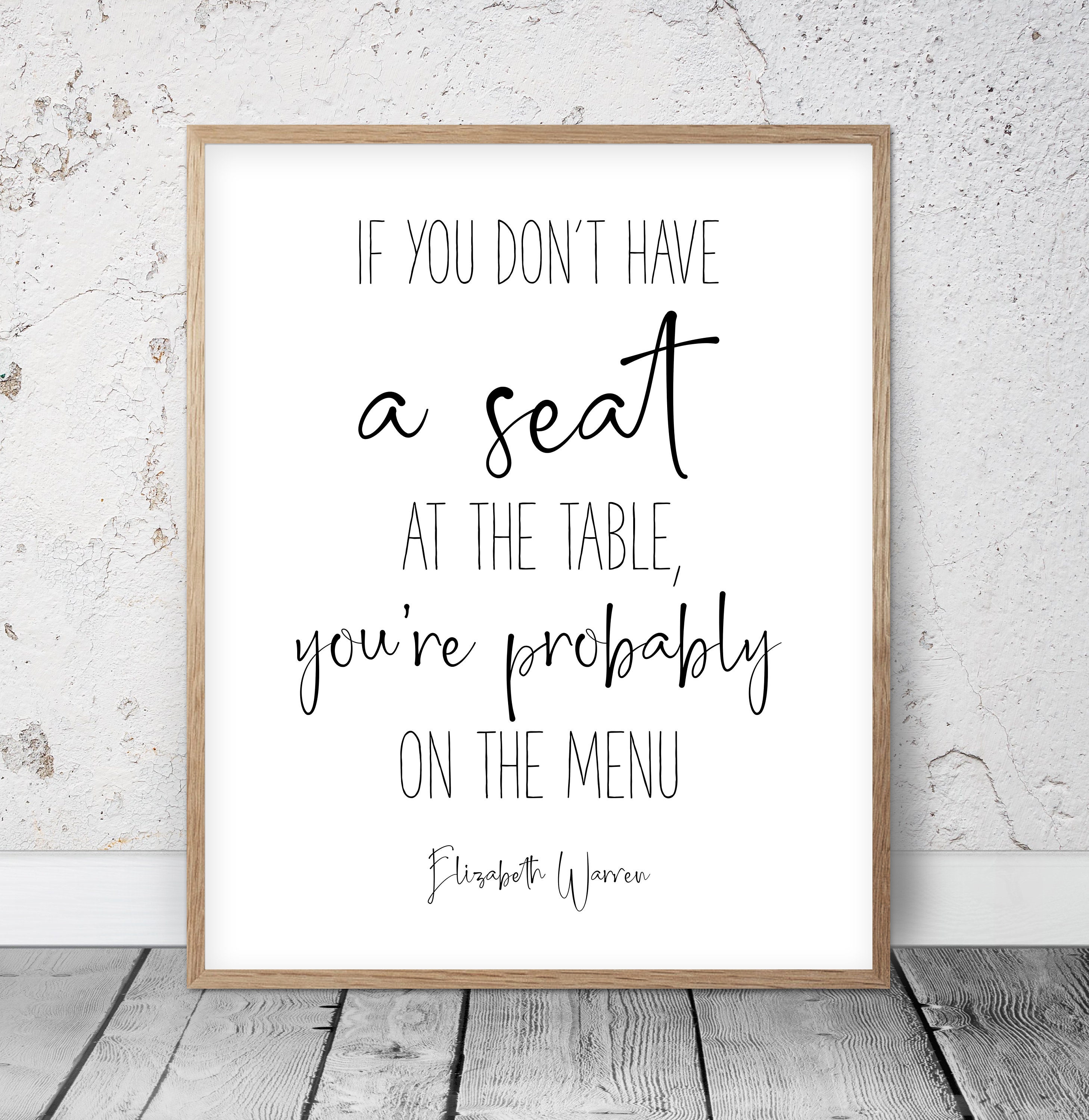 Feministische kunst feministe afdrukbare Elizabeth Warren