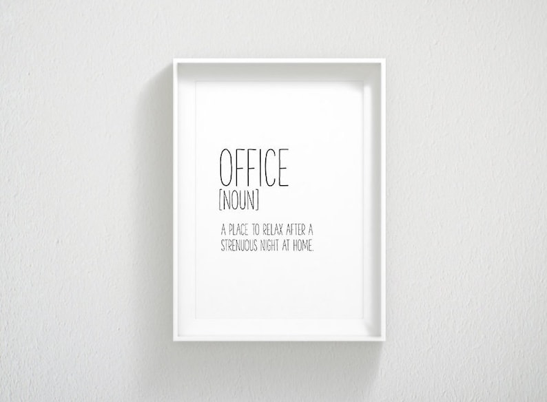 Office Wall Art Office Printables Funny Definition Art Etsy