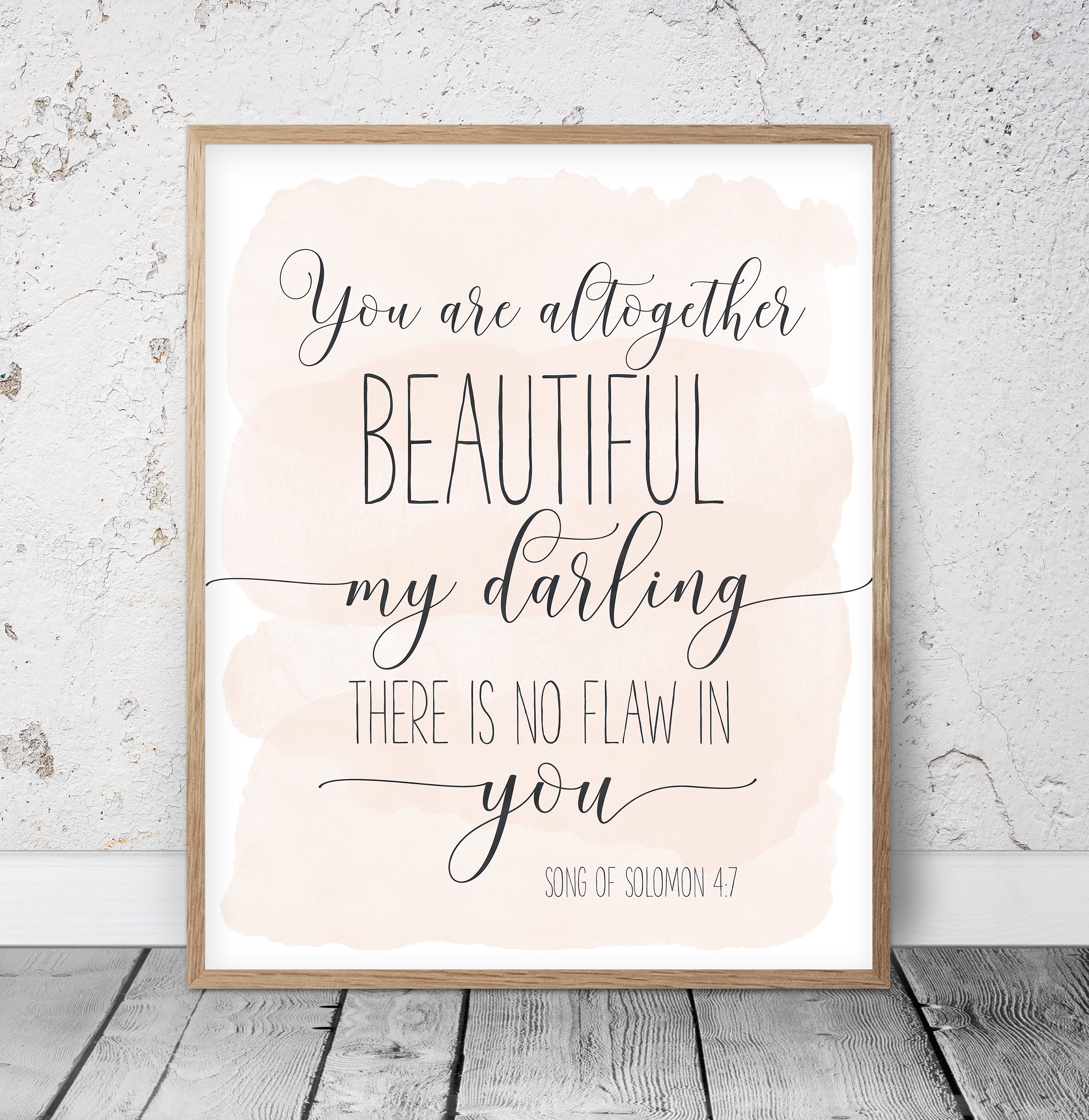 You Are Altogether Beautiful Song Of Solomon 47 Bible Verse Etsy