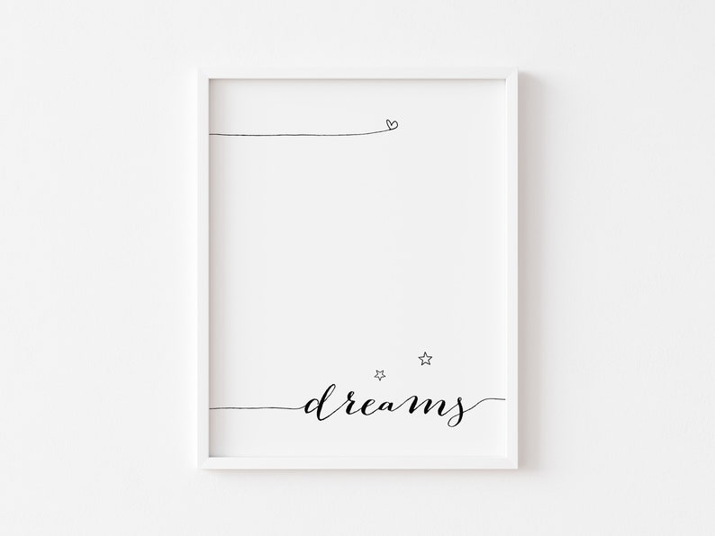 Sweet Dreams Bedroom Printable Wall Art Rainbow Nursery Etsy