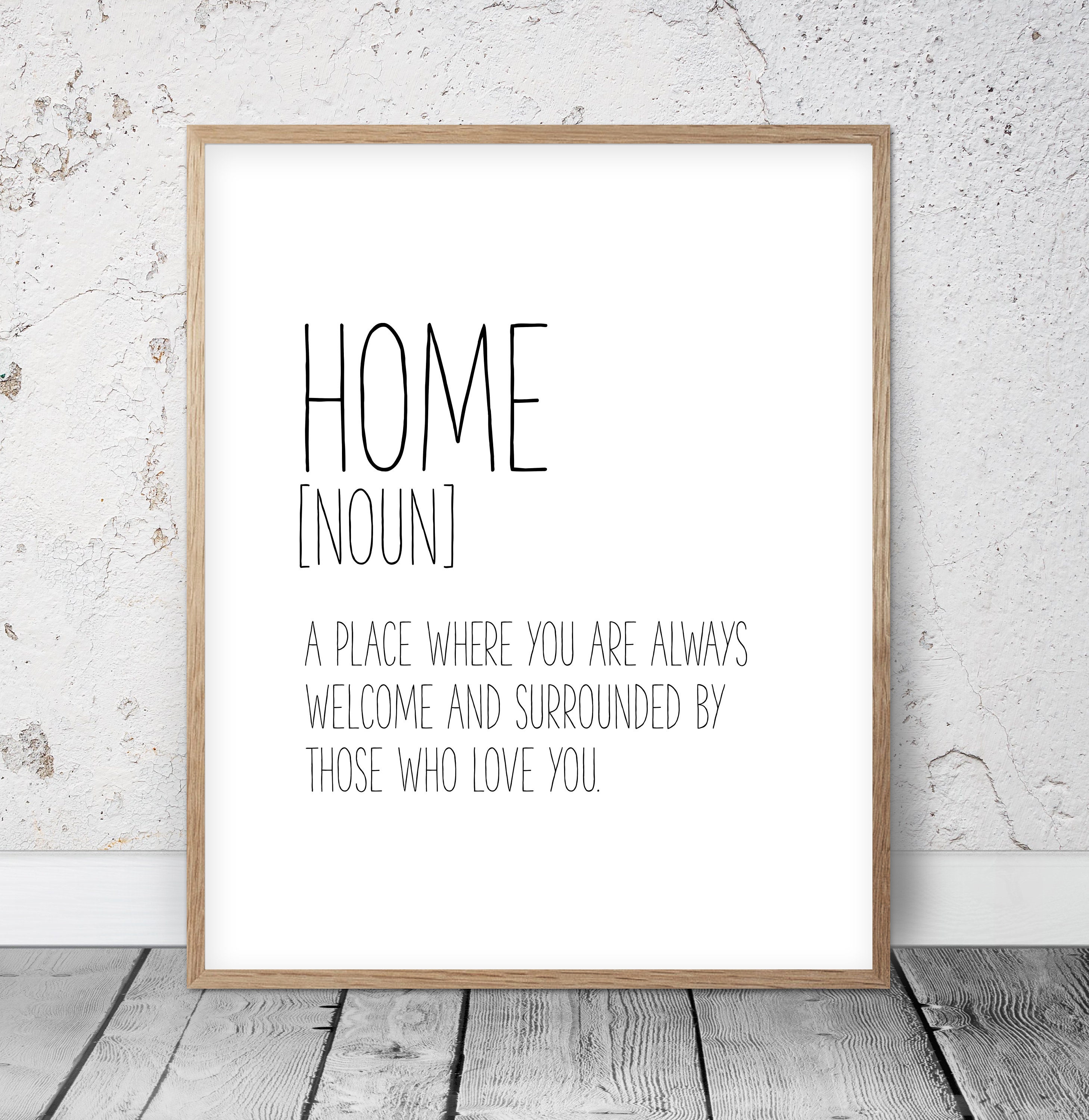  Home  Definition  Sign Home Decor  Wall Art Home  Quotes Etsy