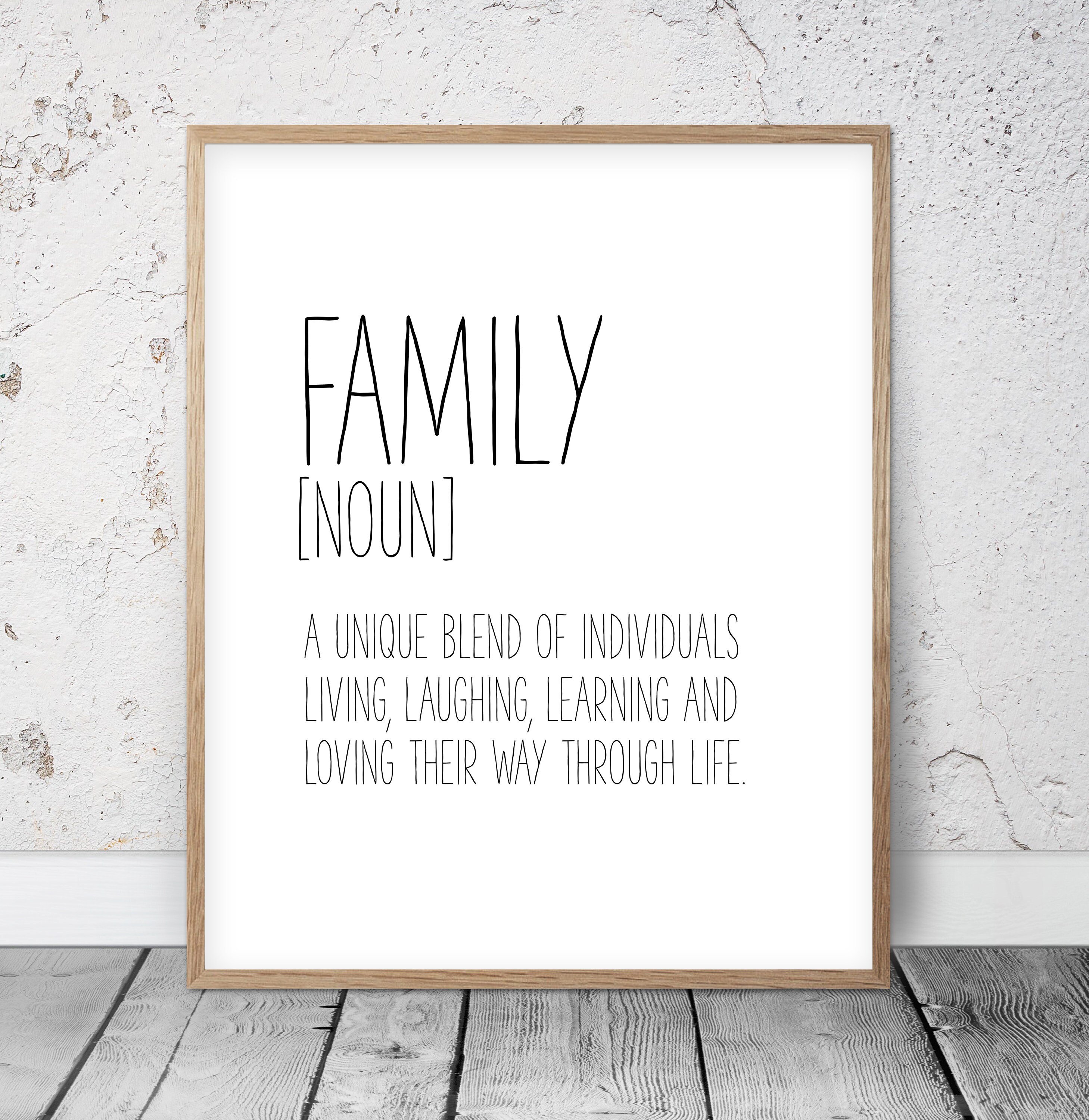 Family Definition Funny Family Sign Funny Definition Print Etsy