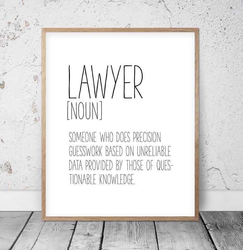 Funny Lawyer Definition Lawyer Art Lawyer Gift Lawyer | Etsy
