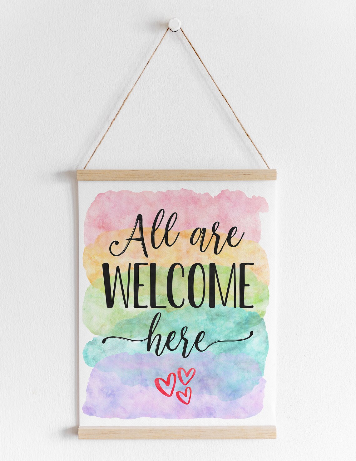 All Are Welcome Here Classroom Signs Printable Bulletin | Etsy