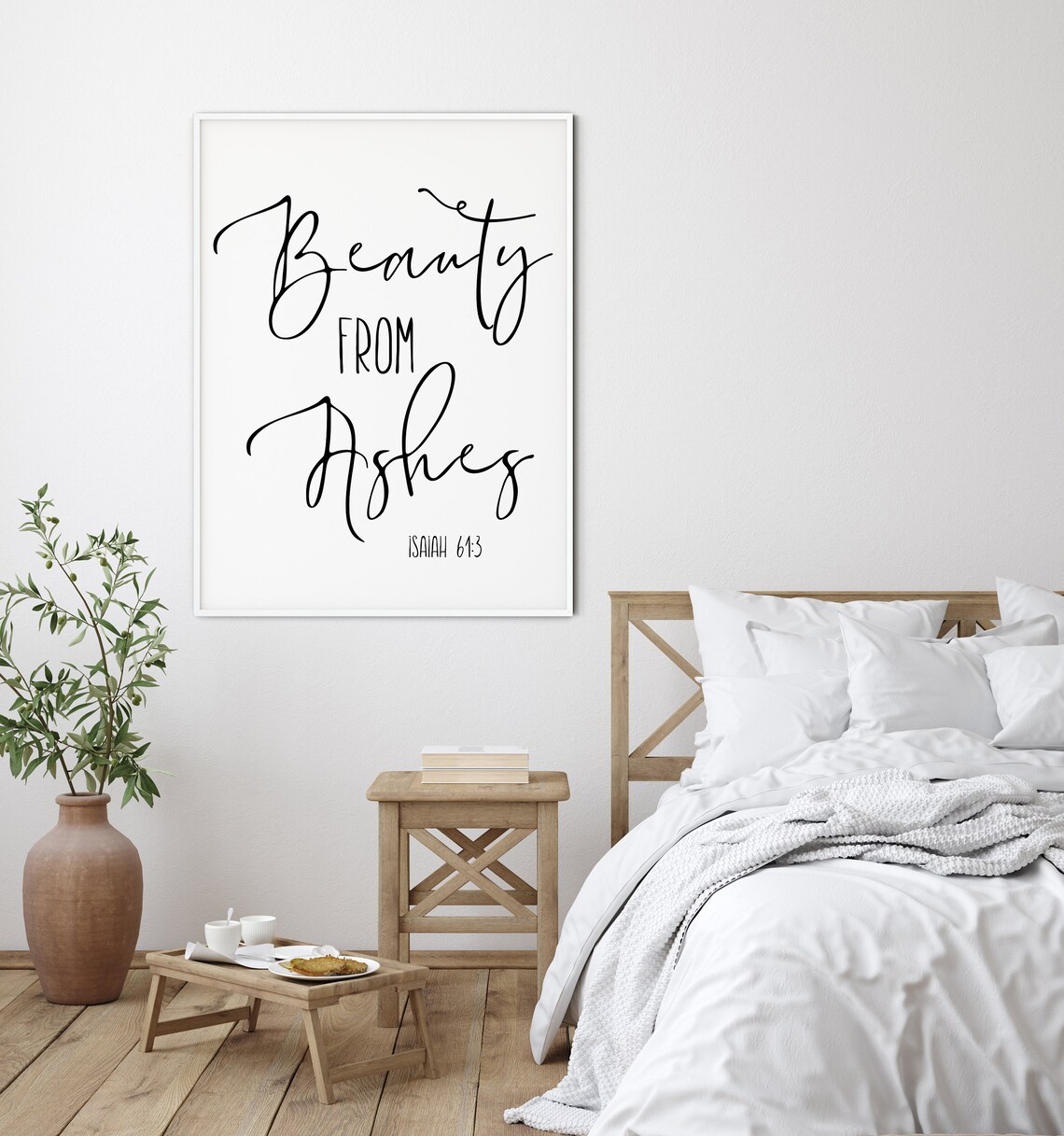 Beauty From Ashes Isaiah 61:3 Bible Verse Printable Wall | Etsy