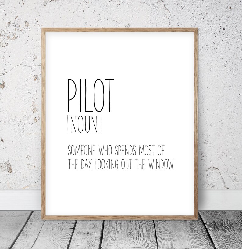 Cadeaux De Pilote Définition Drôle Impression Pilote Printable Art Cadeau De Mariage Pilote Pilote Wall Art Affiche Pilote Courses Cadeau