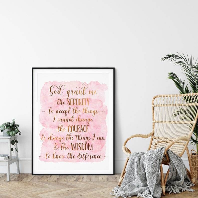 God Grant Me The Serenity Bible Verse Printable Wall Art | Etsy