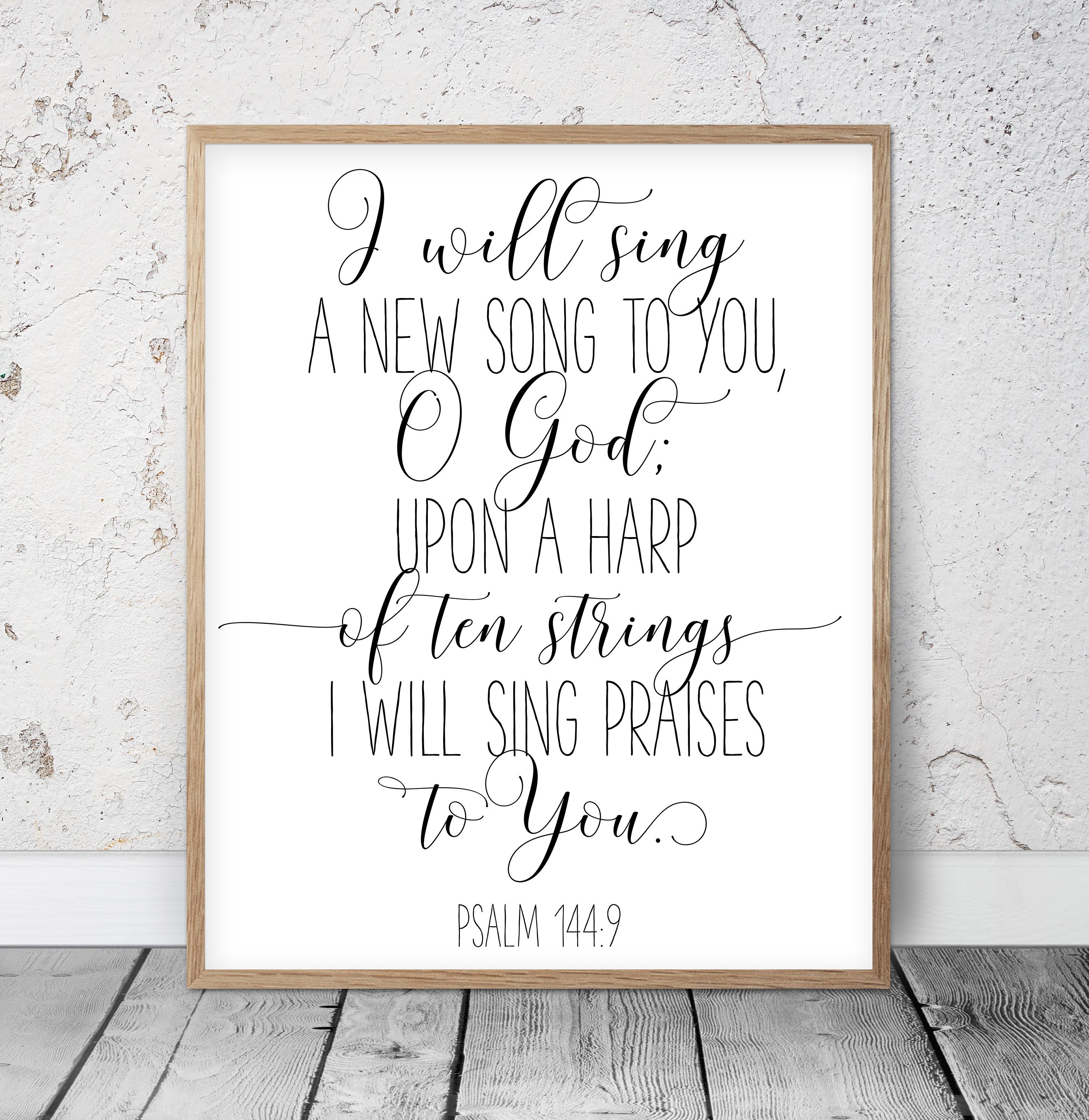 Psalm 144 Bible Verse Prints Bible Verse Sign Christian Etsy