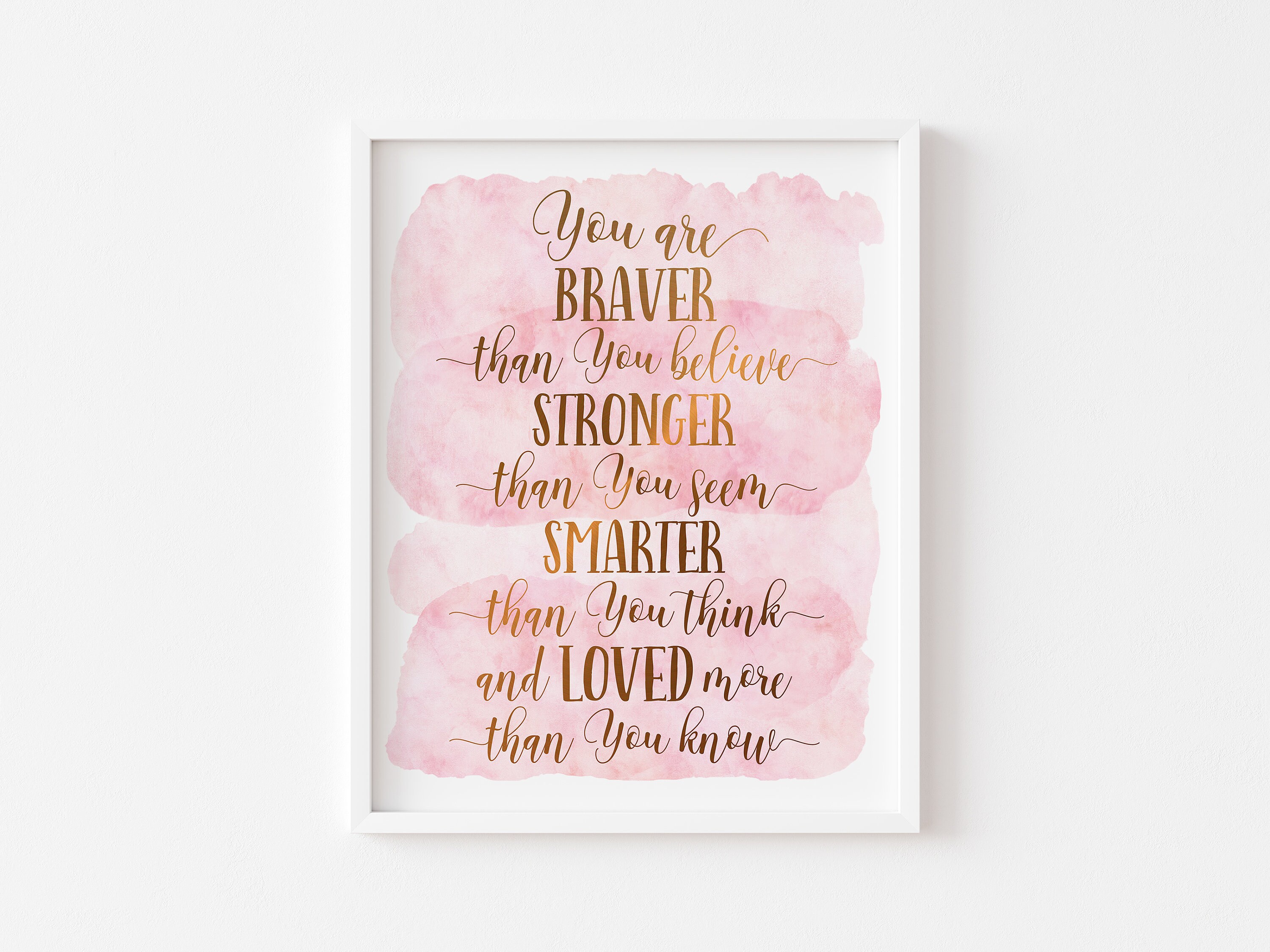 Eres más valiente de lo que crees Nursery Printable Wall Art | Etsy