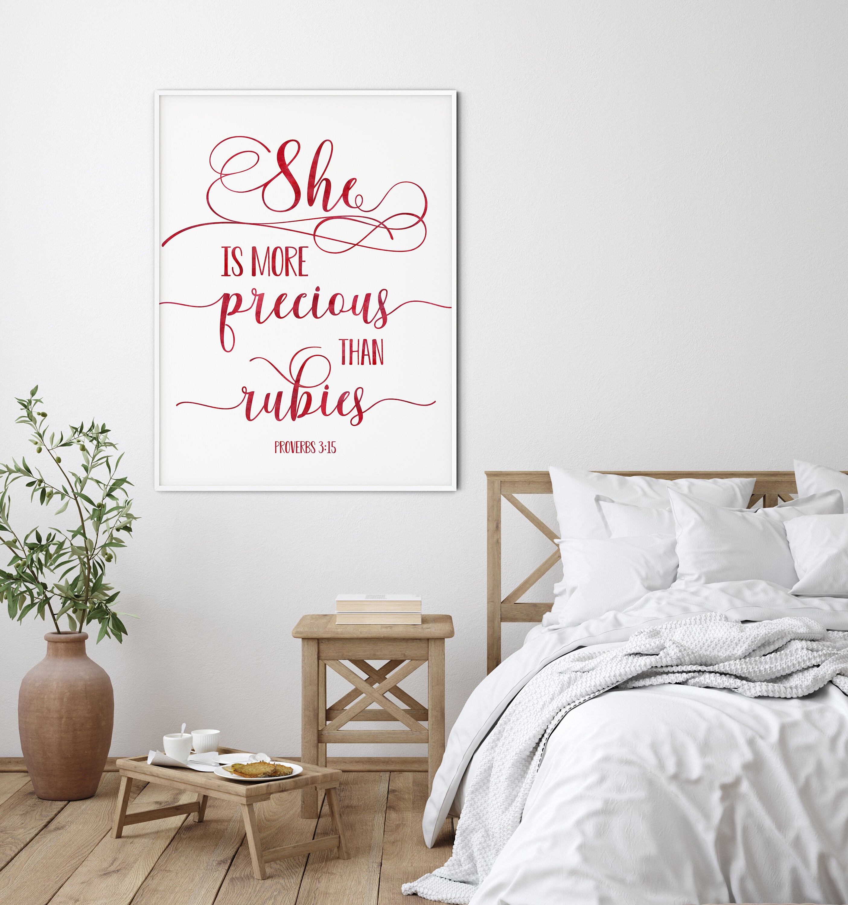 She Is More Precious Than Rubies Proverbs 315 Bible Verse Etsy