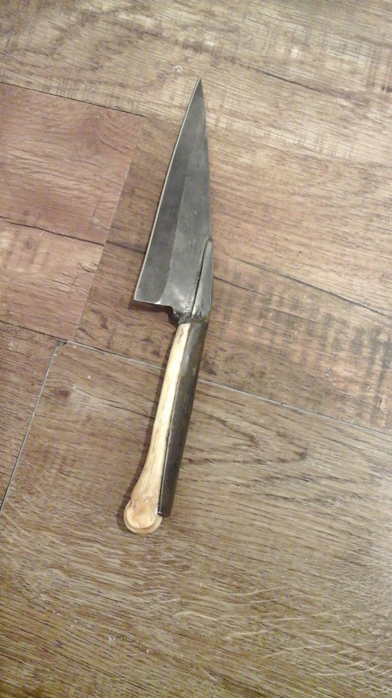 Item 31. Knife Made From Half of Sheep Shear. Deer Leg Bone Etsy