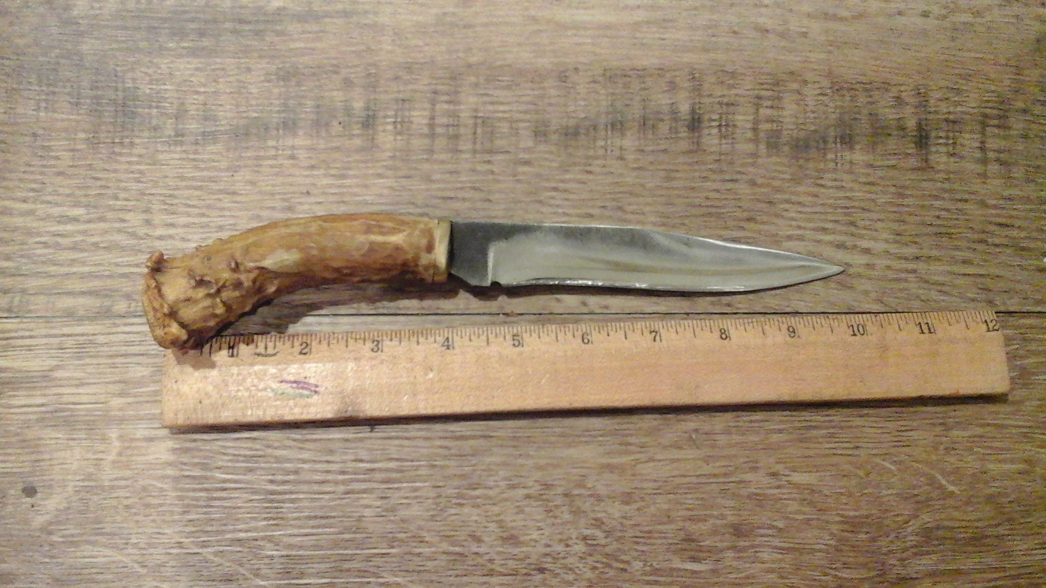 Item 28 10 Inch File Blade Knife Brass Guard Shed Antler Etsy