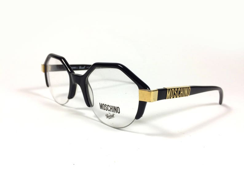Moschino M19 by Persol Vintage Hexagonal Eyeglasses Made in Italy