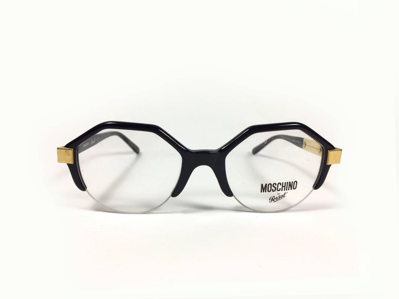 Moschino M19 by Persol Vintage Hexagonal Eyeglasses Made in Italy