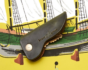 Leather Key Organizer – Compact Leather Key Holder – Vintage Key Organizer Keychain - Dark Olive Leather Keychain - Stocking Stuffer