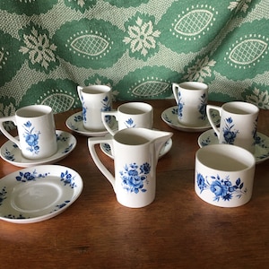 Pretty Blue Floral Portmeirion Part Coffee Service designed by Susan Williams -Ellis. 13 pieces