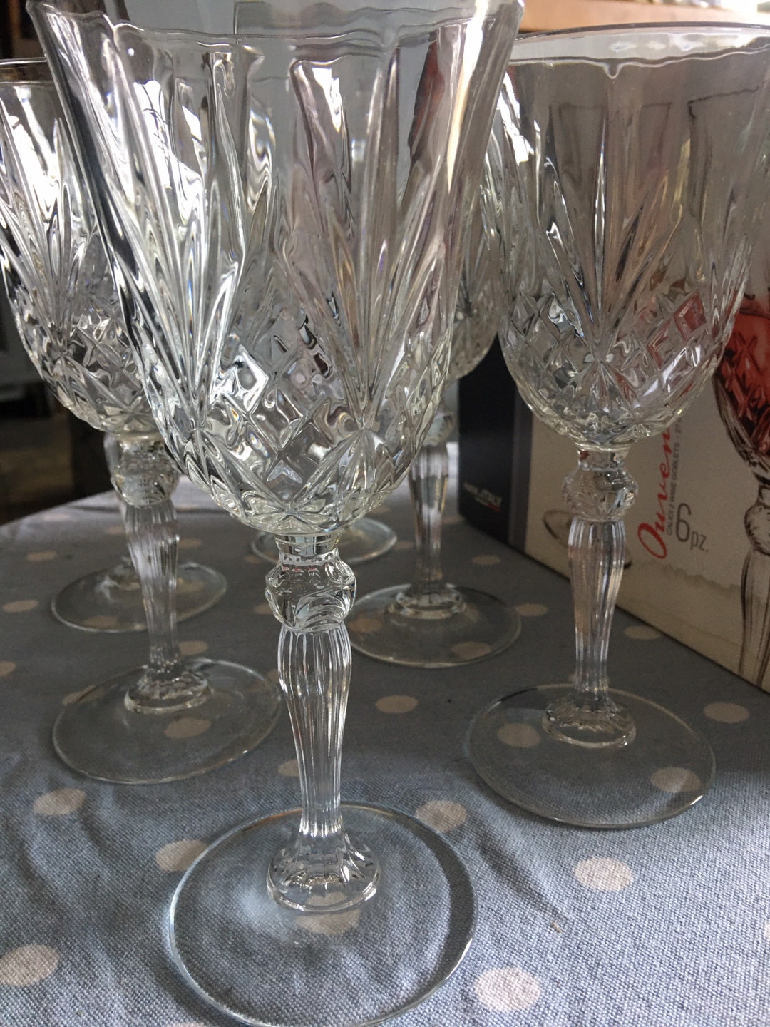 Vintage Boxed RCR Italian Wine Glasses X 6. Chic Retro Overture Etsy UK