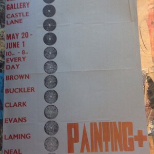 Vintage 1960s Painting Exhibition Screenprint Poster Bedford Gallery