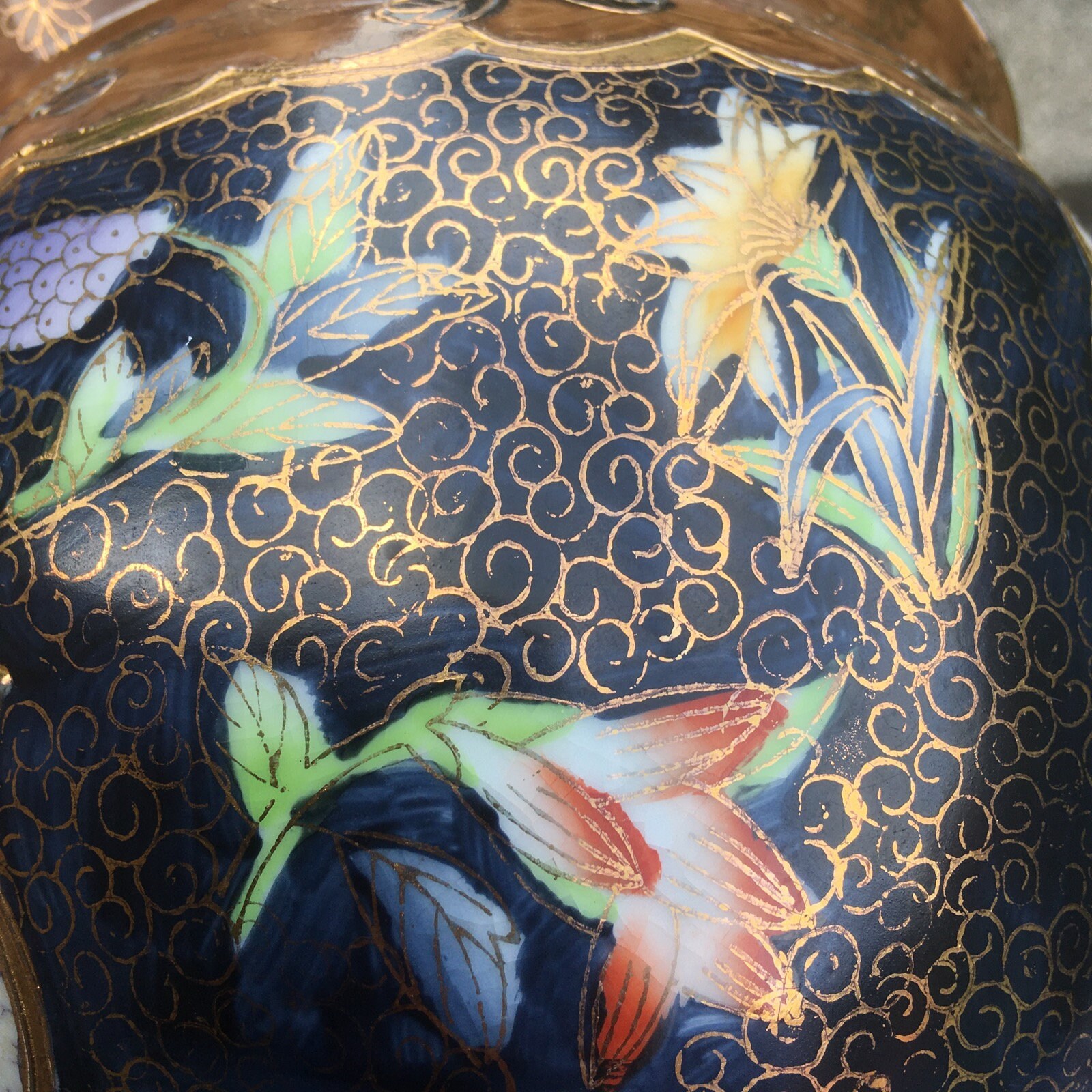 Beautiful Japanese Imari Fish Bowl Planters X2. Perfect for Etsy UK