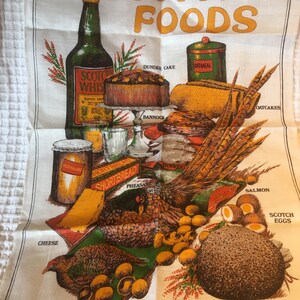 Super Vintage Scottish Linen Tea Towel by Lockhart Kirkcaldy. Unused.