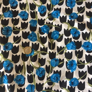 Lovely Vintage 'Fabric Freedom of London' tessuto 'Lawns' Tulipano Cotton