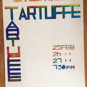 Bedford College 1960s ‘Tartuffe’ Screen Print Poster