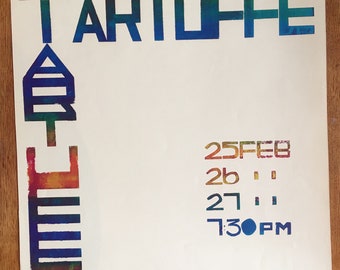 Bedford College 1960s ‘Tartuffe’ Screen Print Poster