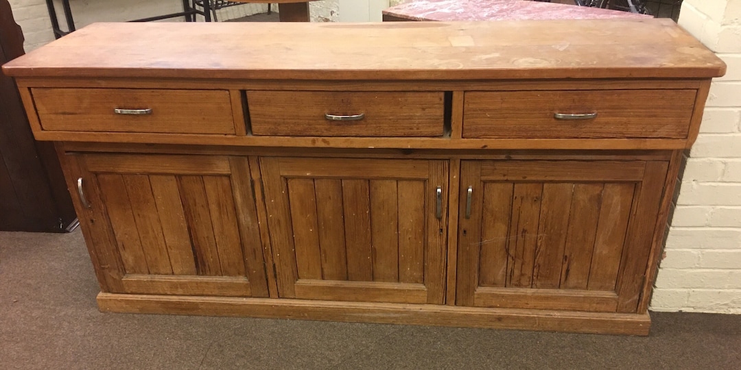 Pitch Pine Sideboard. Fantastic for Free Standing Kitchen. Etsy Australia