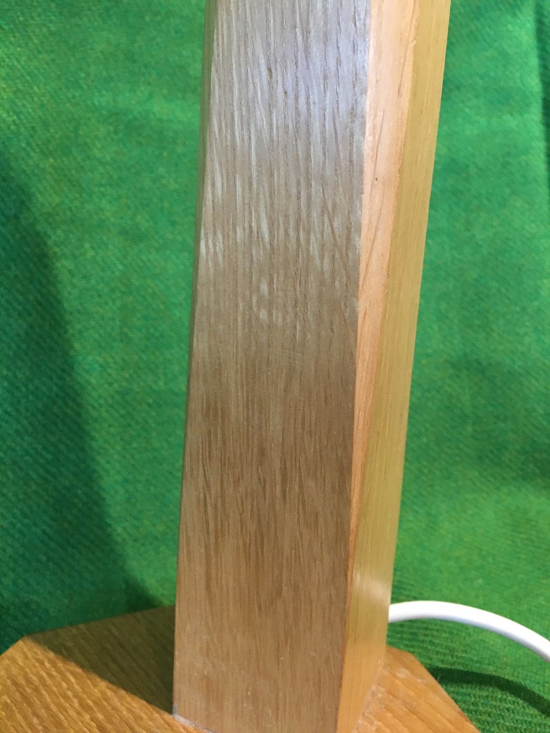 Large Vintage Oak Table Lamp Base. Hand Crafted. Very Stylish Etsy