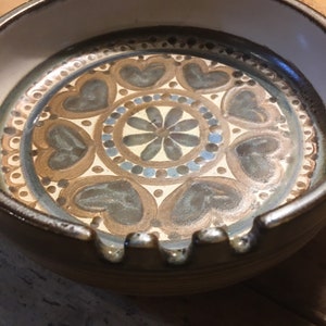 Fabulous Large Mid Century Denby Stoneware Ashtray.