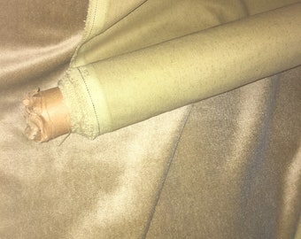 Original Mid Century Roll of Gold Velour Fabric approx. 10m