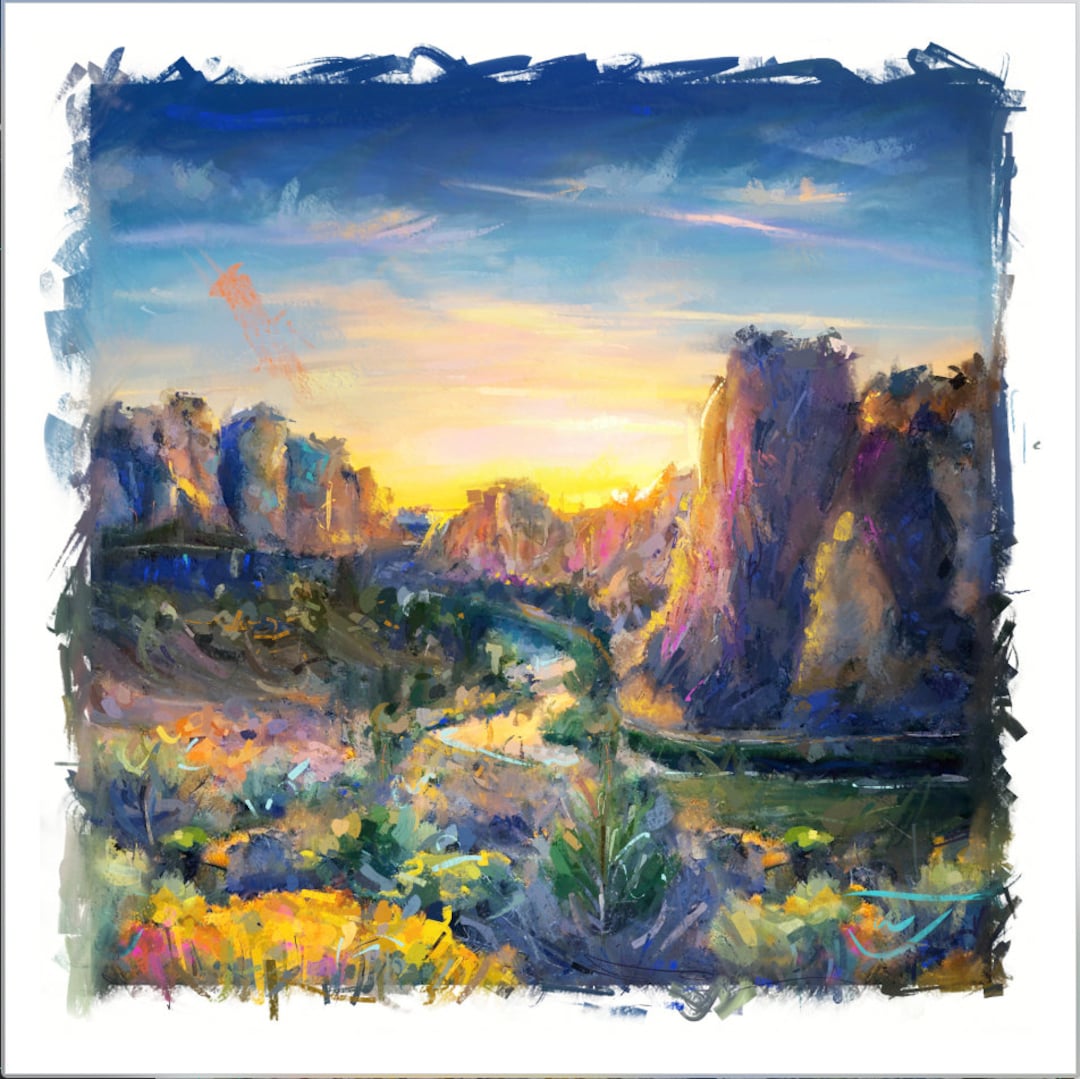 Smith Rocks Artwork Smith Rock State Park Art Print, Central Oregon Wall Art, Gift for ...