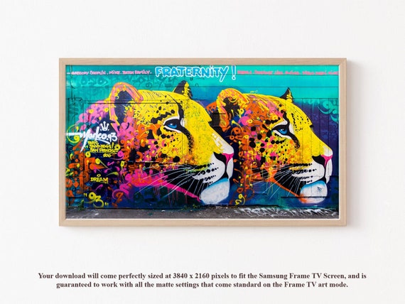 Samsung Frame Tv Art San Francisco Graffiti Art Leopards Etsy Uk
